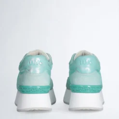 Sneakers Platform LIU JO Dreamy 02 in Suede e Nylon Verde Acqua