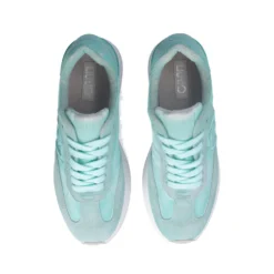 Sneakers Platform LIU JO Dreamy 02 in Suede e Nylon Verde Acqua