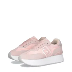 Sneakers Platform LIU JO Dreamy 02 in Suede e Nylon Rosa Pesca