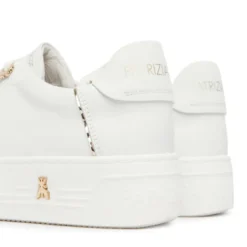 Sneakers Platform PATRIZIA PEPE Girl in Pelle Bianca con Perle