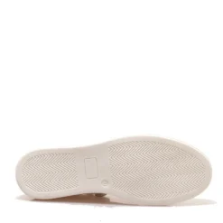 Sneakers Platform PATRIZIA PEPE Girl linea Flyglitter in Pelle e Glitter Bianco Argento