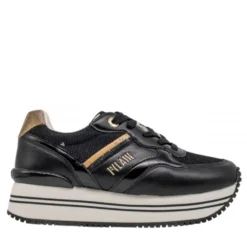 Sneakers Running 1A Classe Alviero Martini Nere con Dettaglio stampa Geo Beige 2441