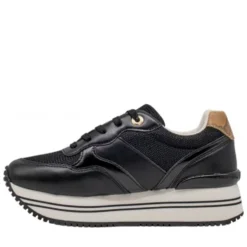 Sneakers Running 1A Classe Alviero Martini Nere con Dettaglio stampa Geo Beige 2441