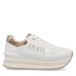 Sneakers Running 1A Classe Alviero Martini Bianche con Inserto stampa Geo Beige 2440