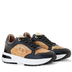 Sneakers Running 1A Classe Alviero Martini linea Geo Road Tibet in Eco Nappa Nera 1205
