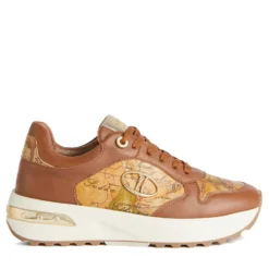 Sneakers Running 1A Classe Alviero Martini linea Geo Road Tibet in Eco Nappa Marrone 1205