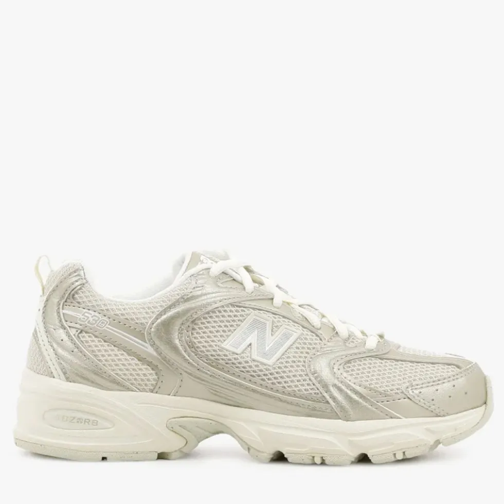 Sneakers Running Donna NEW BALANCE 530 in Tessuto Sintetico e Mesh Gold Metallic e Linen