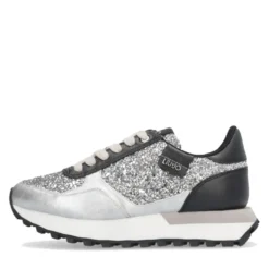 Sneakers Running LIU JO Evelyn 915 Full Glitter Silver con Inserti Laminati