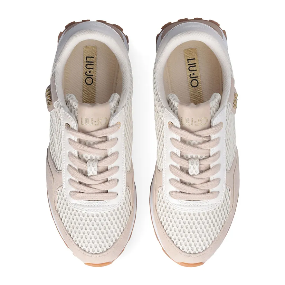 Sneakers Running LIU JO Evelyn 915 in Microfibra e Mesh Milk