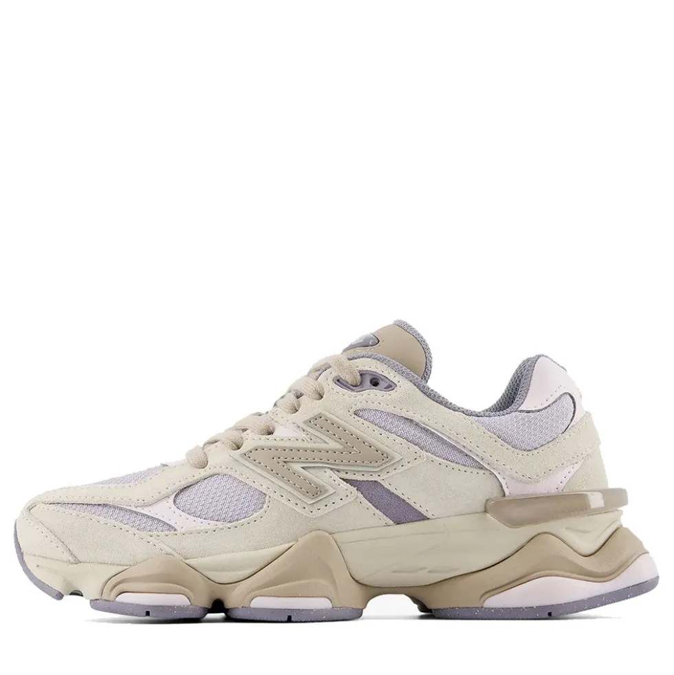 Sneakers Running NEW BALANCE 9060 in Pelle e Mesh Timberwolf e Driftwood