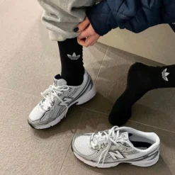 Sneakers Running NEW BALANCE 740 in Tessuto Sintetico e Mesh colore White Shadow Grey e Navy