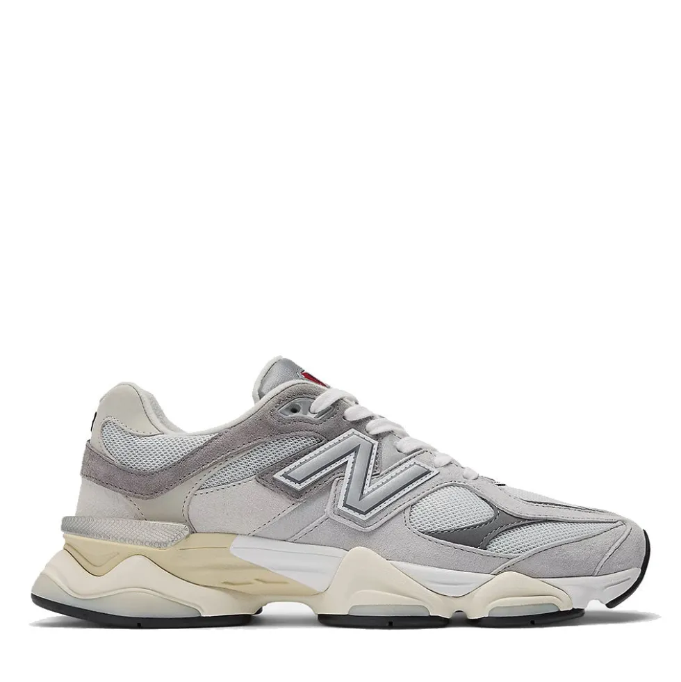 Sneakers Running NEW BALANCE 9060 in Suede e Tessuto Rain Cloud Castlerock e White