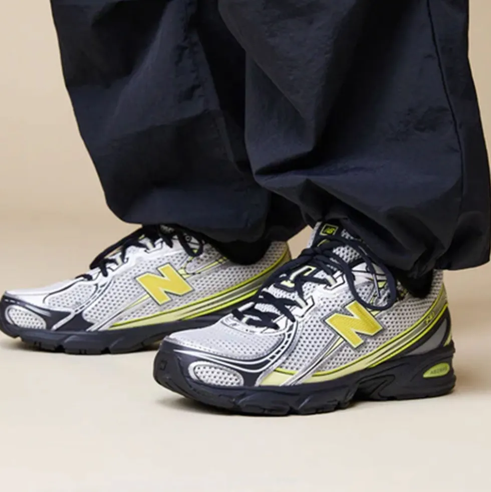 Sneakers Running NEW BALANCE 740 in Tessuto Sintetico e Mesh colore White Black Yellow