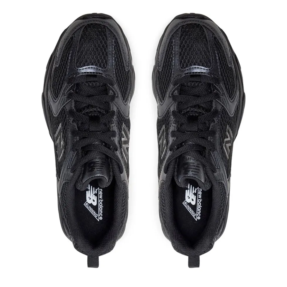 Sneakers Running Unisex NEW BALANCE 530 in Tessuto Sintetico e Mesh Nero
