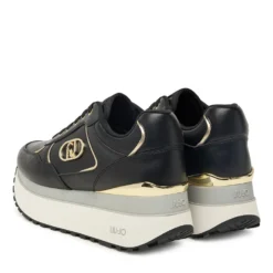 Sneakers Super Platform Donna LIU JO Maxi Wonder Plus 01 in Pelle Nera