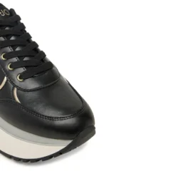 Sneakers Super Platform Donna LIU JO Maxi Wonder Plus 01 in Pelle Nera