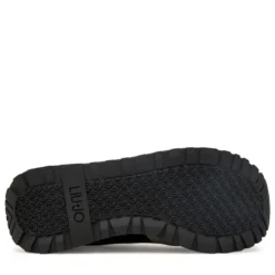 Sneakers Super Platform Donna LIU JO Maxi Wonder Plus 01 in Pelle Suede e Tessuto Rope Black