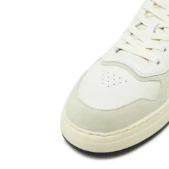 Sneakers Uomo LIU JO Boy 02 in Pelle Bottalata Bianca con Dettaglio Nero