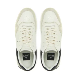 Sneakers Uomo LIU JO Boy 02 in Pelle Bottalata Bianca con Dettaglio Nero