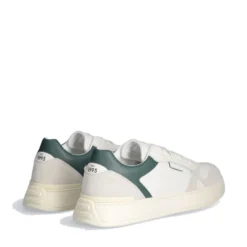 Sneakers Uomo LIU JO Boy 02 in Pelle Bottalata Bianca con Dettaglio Verde