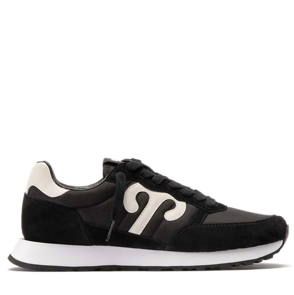 Sneakers Uomo WUSHU RUYI Club 45 in Suede e Nylon Black e White