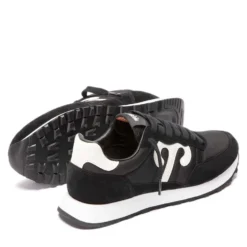 Sneakers Uomo WUSHU RUYI Club 45 in Suede e Nylon Black e White
