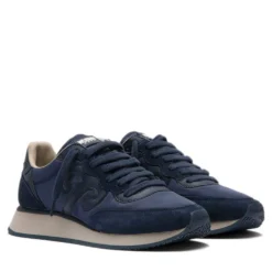 Sneakers Uomo WUSHU RUYI Master 663 in Nylon e Suede Deep Blue Pacific Ocean e Gray Whale