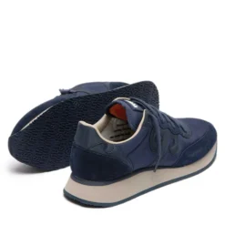 Sneakers Uomo WUSHU RUYI Master 663 in Nylon e Suede Deep Blue Pacific Ocean e Gray Whale