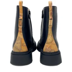 Stivaletti Beatles 1A Classe Alviero Martini Neri con Inserto Geo Beige 2307