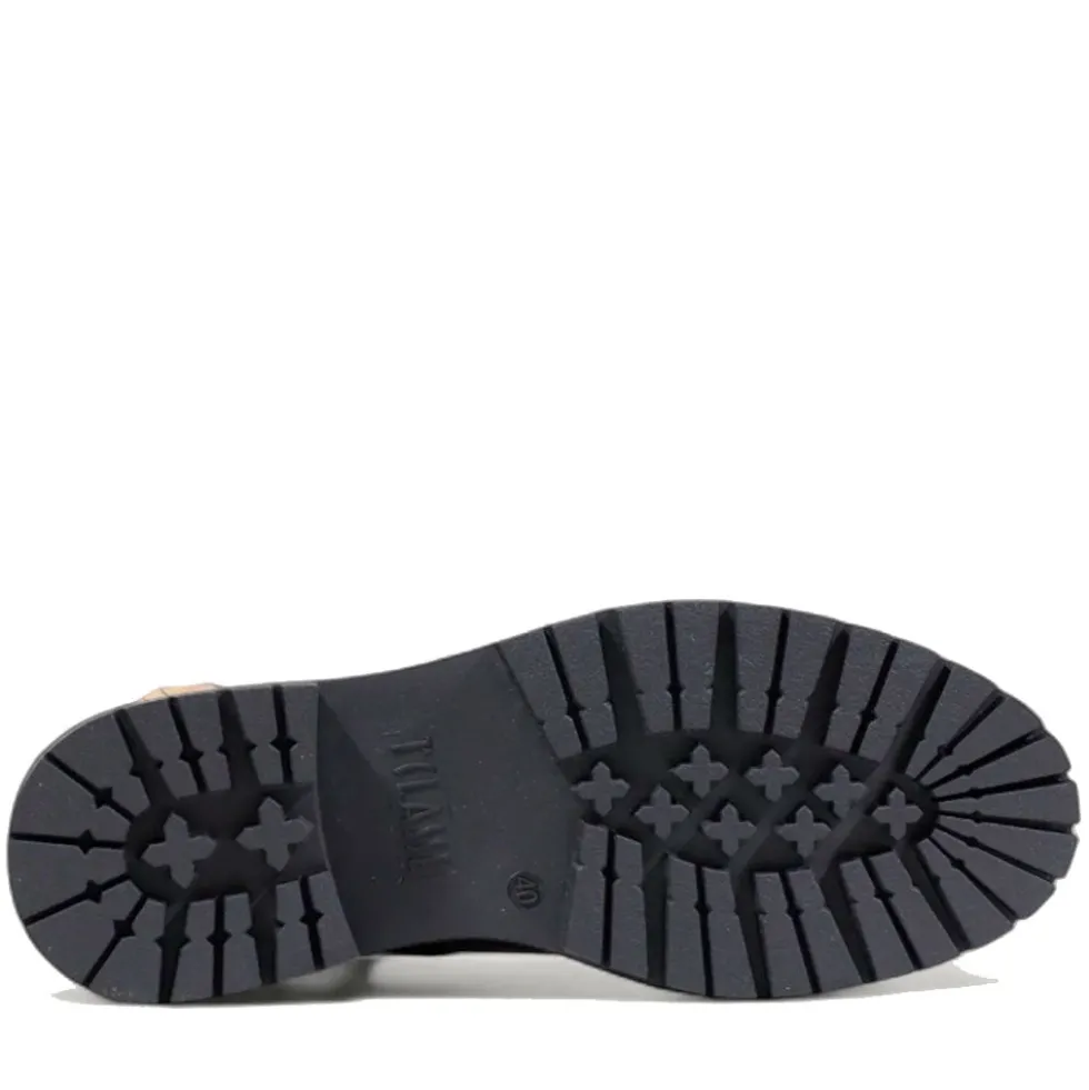 Stivaletti Beatles Donna 1A Classe Alviero Martini in Eco Nappa Nera con Inserto Geo Classic 1246