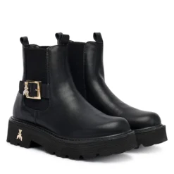 Stivaletti Beatles PATRIZIA PEPE Girl linea Fly Strass in Pelle Nera