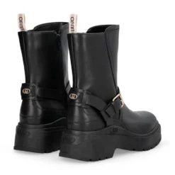 Stivaletti Donna LIU JO Andrea 03 in Pelle Nera con Dettagli Bold