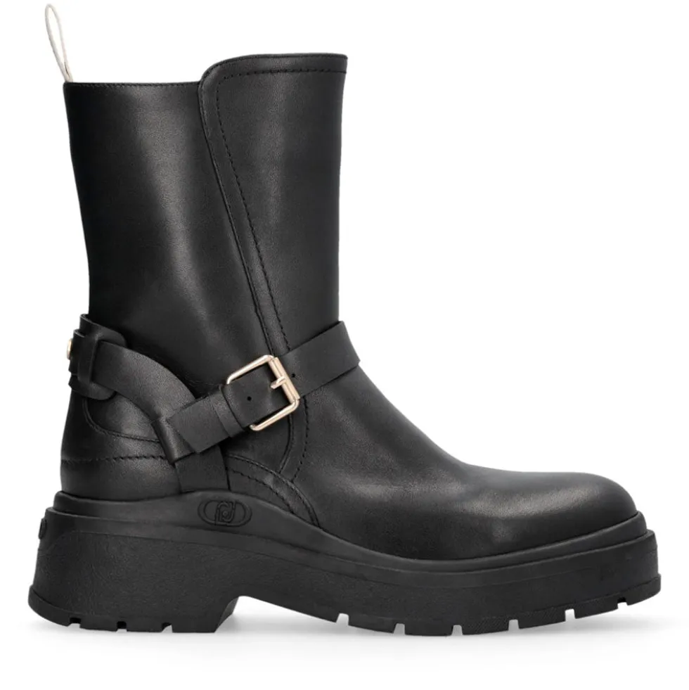 Stivaletti Donna LIU JO Andrea 03 in Pelle Nera con Dettagli Bold