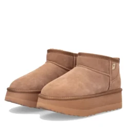 Stivaletti Donna Platform LIU JO Jane 01 Imbottiti in Suede color Cognac