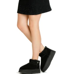Stivaletti Donna Platform LIU JO Jane 01 Imbottiti in Suede Nero