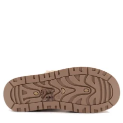 Stivaletti Imbottiti Platform in Tessuto Sintetico con Bordo in Eco Pelliccia color Khaki