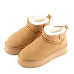 Stivaletti Imbottiti Platform S by MASSIMO SANTINI linea Springer 03 in Velour color Cammello