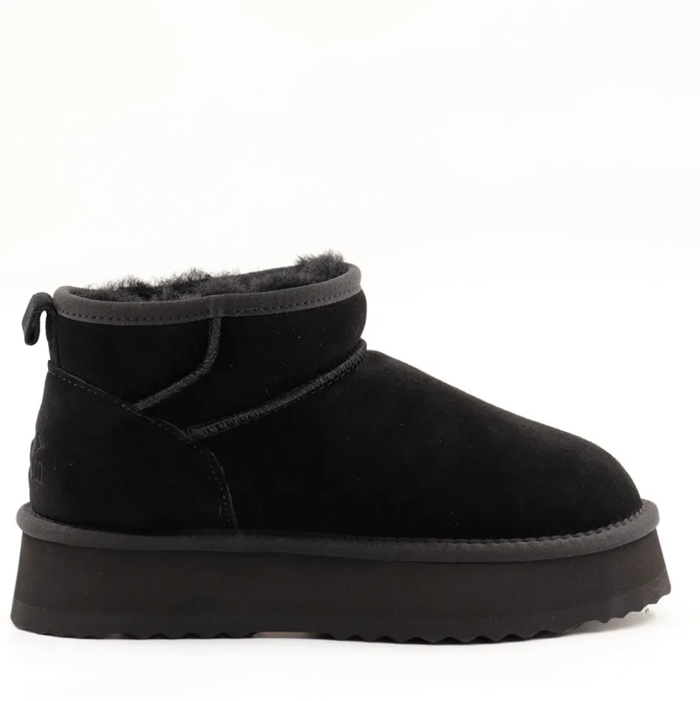 Stivaletti Imbottiti Platform S by MASSIMO SANTINI linea Springer 08 in Velour Nero