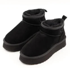 Stivaletti Imbottiti Platform S by MASSIMO SANTINI linea Springer 08 in Velour Nero