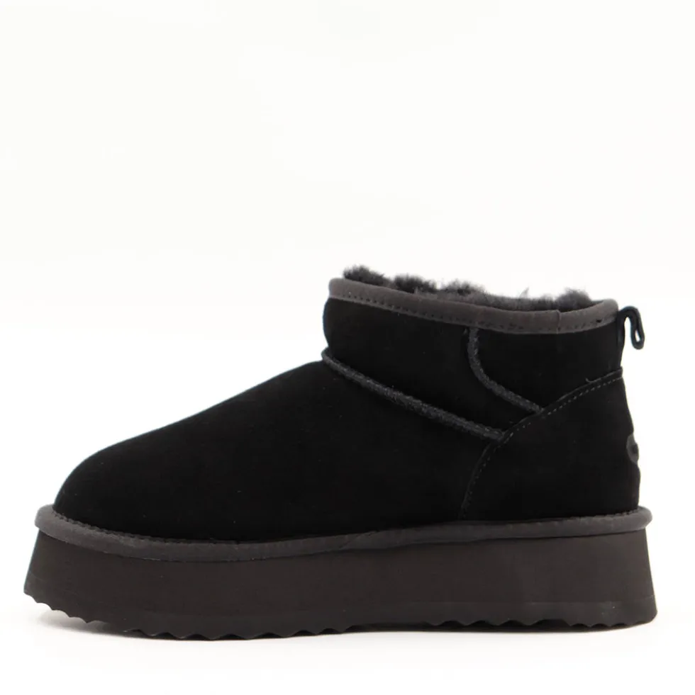 Stivaletti Imbottiti Platform S by MASSIMO SANTINI linea Springer 08 in Velour Nero
