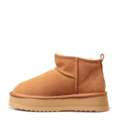 Stivaletti Imbottiti Platform S by MASSIMO SANTINI linea Pamila in Velour color Cammello