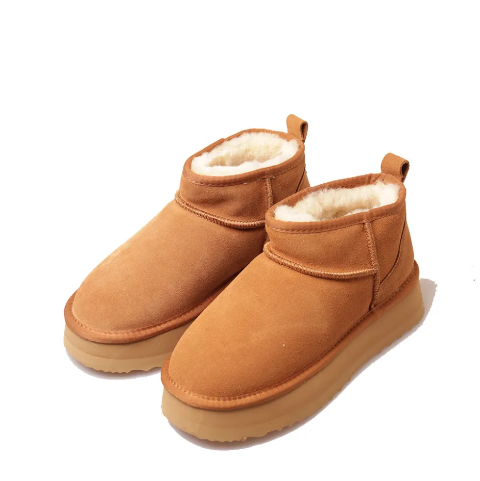 Stivaletti Imbottiti Platform S by MASSIMO SANTINI linea Pamila in Velour color Cammello