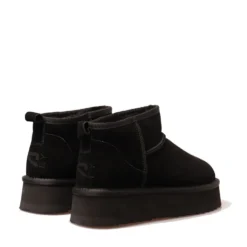 Stivaletti Imbottiti Platform S by MASSIMO SANTINI linea Pamila in Velour Nero