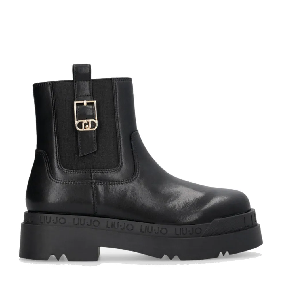 Stivaletti Platform Donna LIU JO Love 63 in Pelle Nera