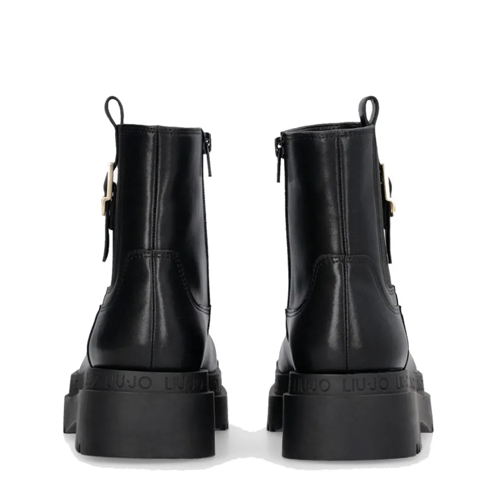 Stivaletti Platform Donna LIU JO Love 63 in Pelle Nera