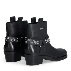 Stivaletti Texani Donna LIU JO Roxy 01 in Pelle Nera con Borchie