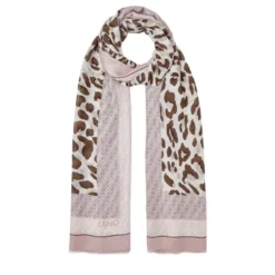 Stola Donna 90 x 180 cm LIU JO in Modal stampa Animalier Soft Peony