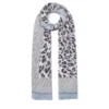 Stola Donna 90 x 180 cm LIU JO in Modal stampa Animalier Dusty Blue