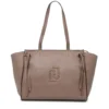 Tote Bag Large Donna LIU JO effetto Bottalato Marrone con Logo Ricamato