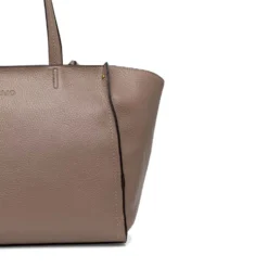Tote Bag Large Donna LIU JO effetto Bottalato Marrone con Logo Ricamato